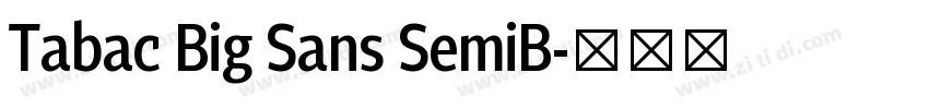 Tabac Big Sans SemiB字体转换 Tabac Big Sans SemiB字体转换